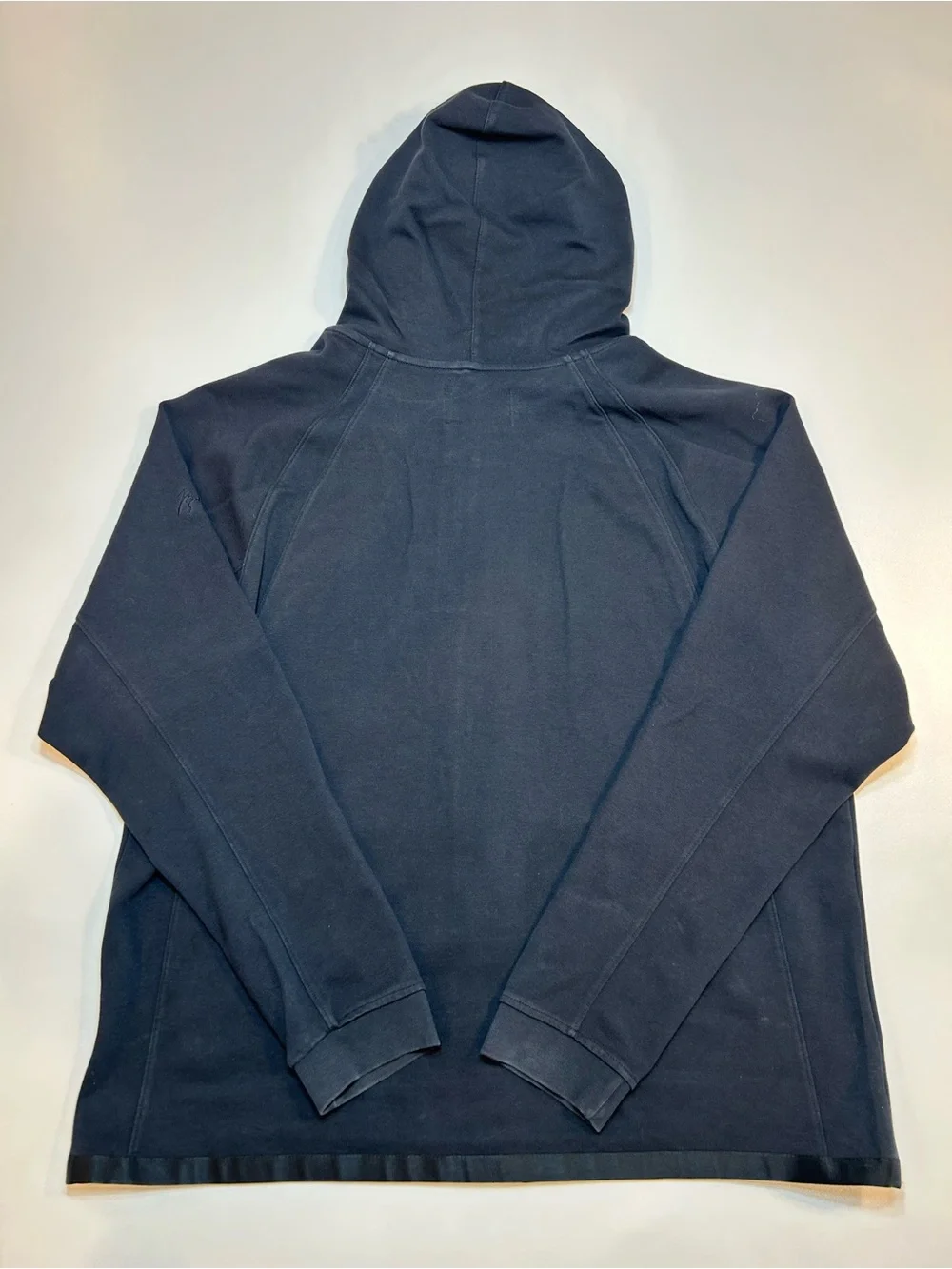 Jordan Flight Essentials Full-Zip Raglan Fleece Hoodie Black Embroidered Red - Picture 2 of 6